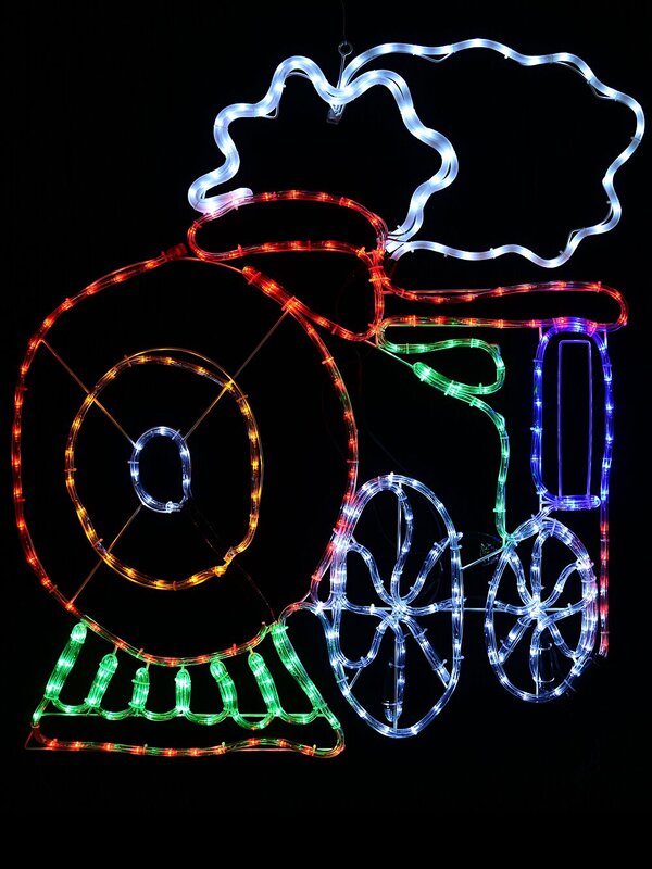 Multi Colour LED Christmas Train Locomotive Rope Light Silhouette - 1m — image 2