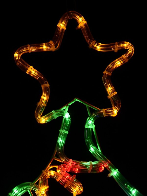 Multi Colour LED Decorated Christmas Tree Rope Light Silhouette - 76cm — image 4