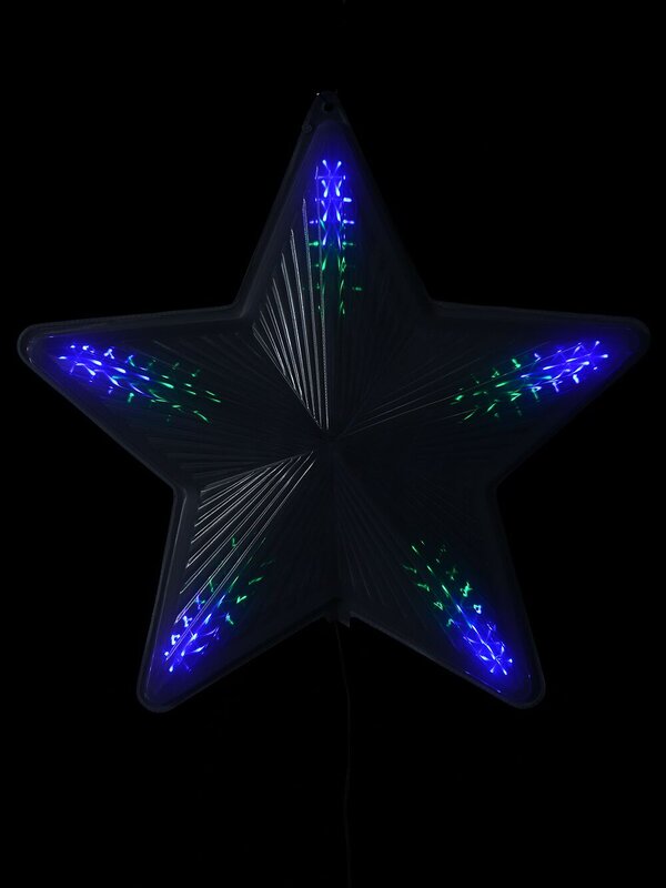 Multi Colour LED Five Point 3D Digital Star Display - 50cm