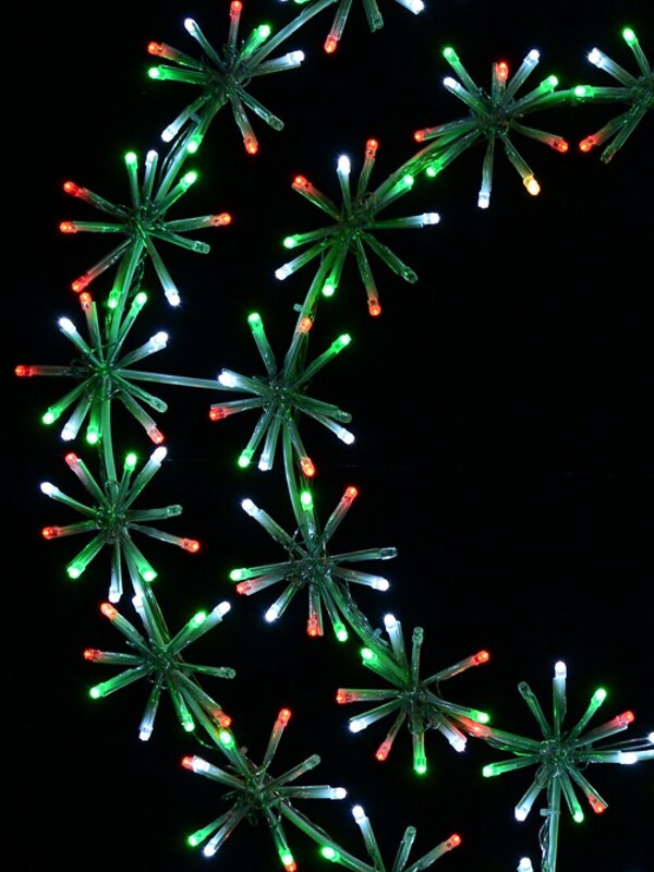 Multi Colour LED Twinkle Wreath With Starburst Branches Light Display - 61cm — image 3