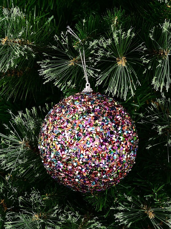 Multi Colour Opulent Signature Sequin & Bugle Bead Bauble | 12cm — image 2