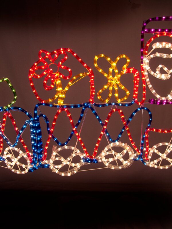 Multi Colour Train & Two Carriages Rope Light Silhouette - 1.8m — image 4