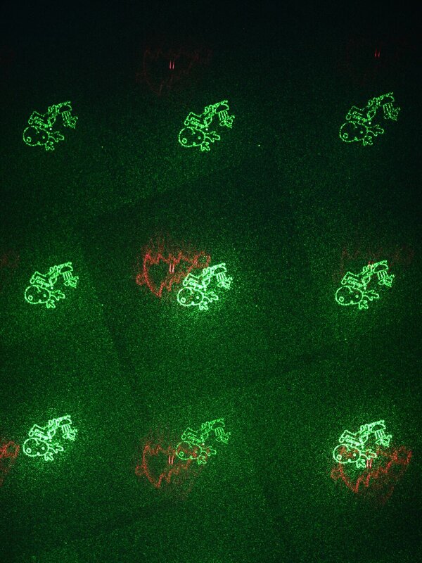 Multi Point Red & Green Christmas Pattern Garden Laser Light - 12m x 12m