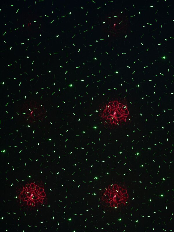 Multi Point Red & Green Christmas Pattern Garden Laser Light - 12m x 12m