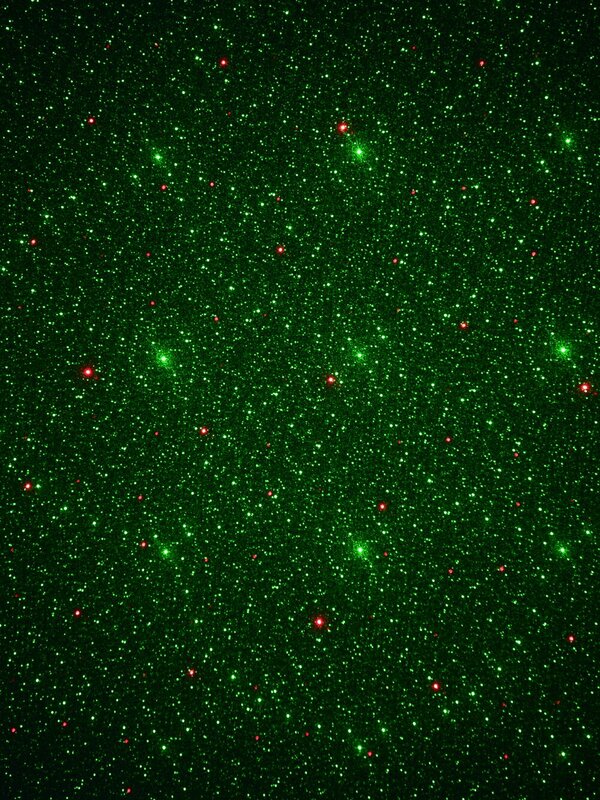 Multi Point Red & Green Flowers & Dots Pattern Garden Laser Light - 12m x 12m