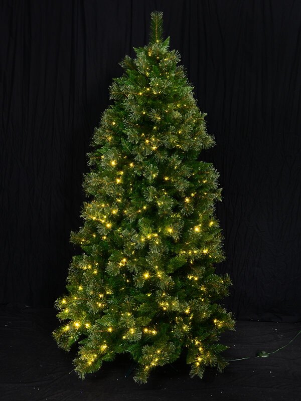 Multi & Warm White Micro Bulb Pre-lit Christmas Tree with 1077 Tips - 1.9m — image 3