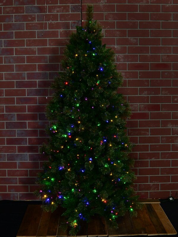 Multi & Warm White Micro Bulb Pre-lit Christmas Tree with 1077 Tips - 1.9m — image 7