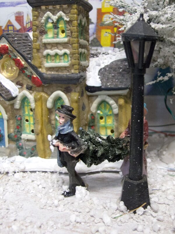 Musical Winter Village Scene LED Illuminated Diorama - 45cm