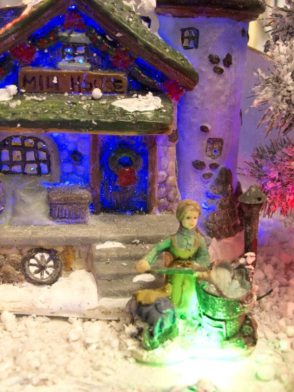 Musical Winter Village Scene LED Illuminated Diorama - 45cm