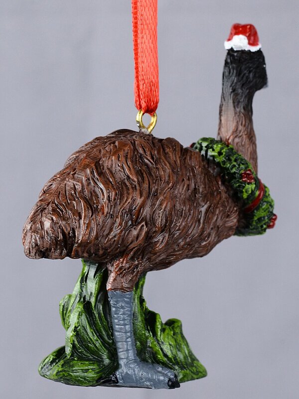Native Emu With Festive Wreath Whimsical Essential Ornament | 80mm — image 4