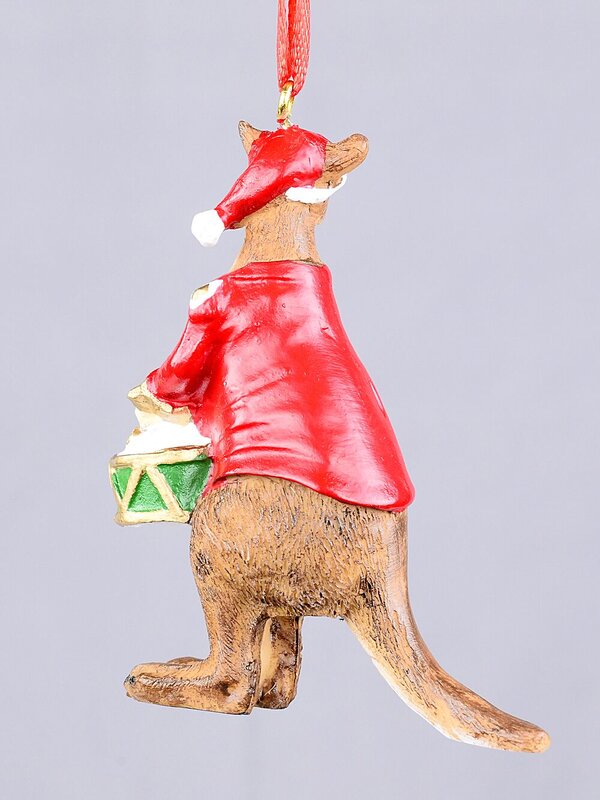 Native Red Kangaroo Drummer Soldier Whimsical Essential Ornament | 75mm — image 4