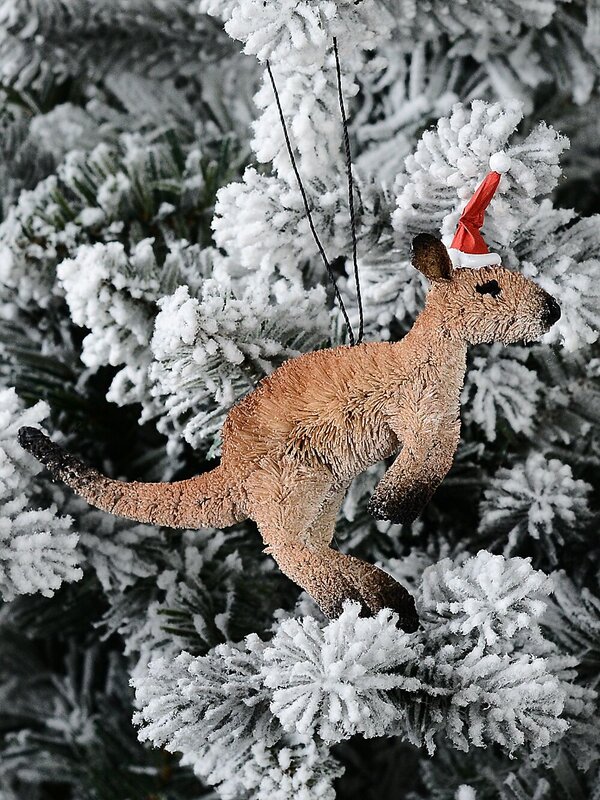 Native Red Kangaroo Whimsical Organic Australian Ornament | 10cm — image 2