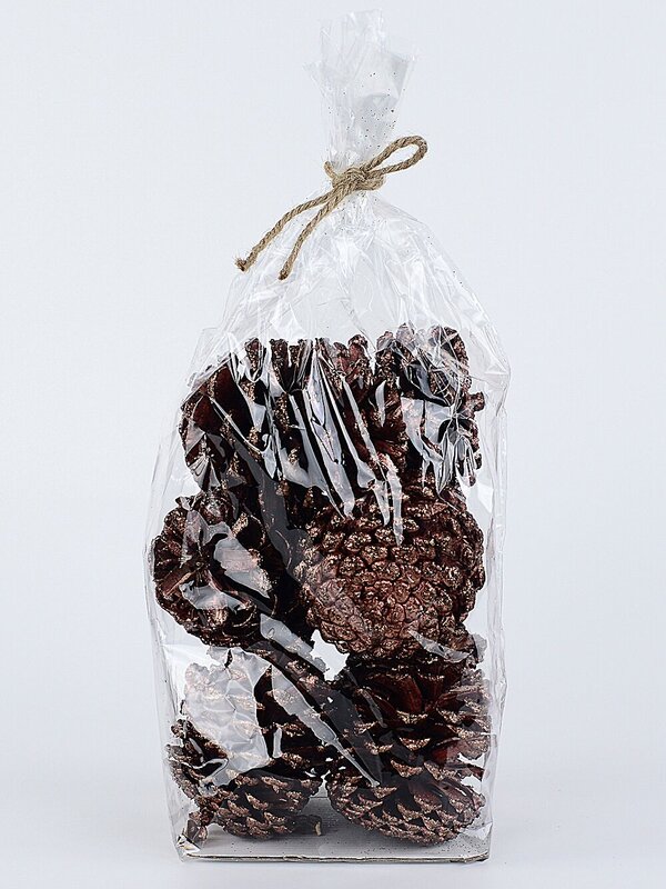 Natural Large Copper Glittered Pinecones | 200g — image 6