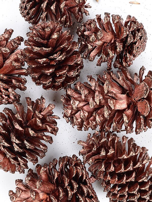 Natural Large Copper Glittered Pinecones | 200g — image 5