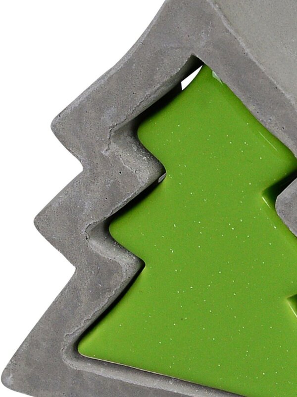 Nested Christmas Tree Concrete Look & Ceramic Christmas Ornament - 18cm — image 4
