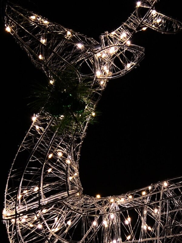 Neutral White LED String Light 3D Reindeer Display - 1.1m — image 4