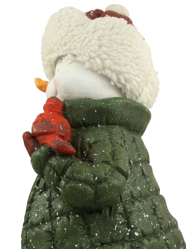 Nordic Resin Snowman Decor Holding Cardinal & Bird House - 61cm — image 7