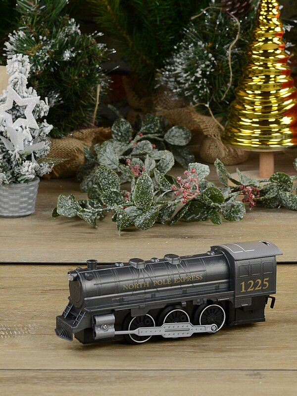 North Pole Express Christmas Train Set | 29 Piece G Gauge Set With Headlight — image 2