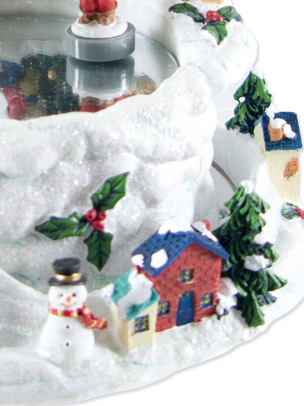 North Pole Scene With Skating Elves Musical Wind Up Ornament - 15cm — image 4