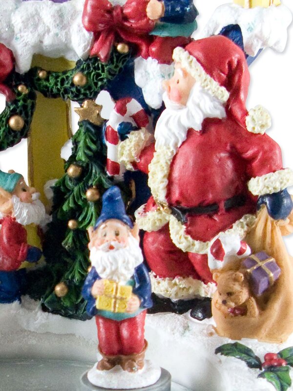 North Pole Scene With Skating Elves Musical Wind Up Ornament - 15cm — image 5
