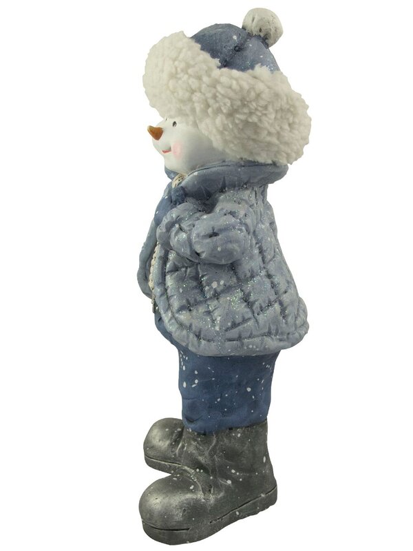 Northern Winter Resin Snowman Decor - 41cm — image 8