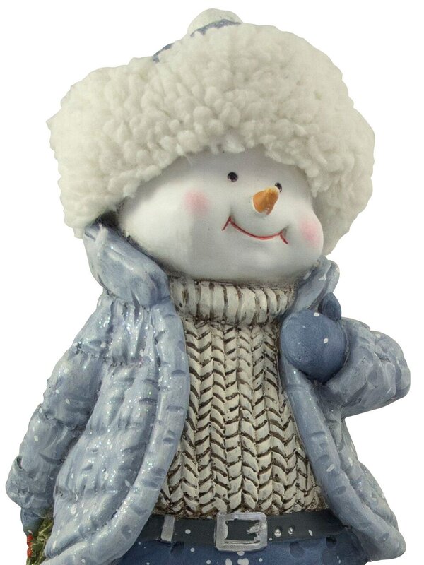 Northern Winter Resin Snowman Decor - 41cm — image 2