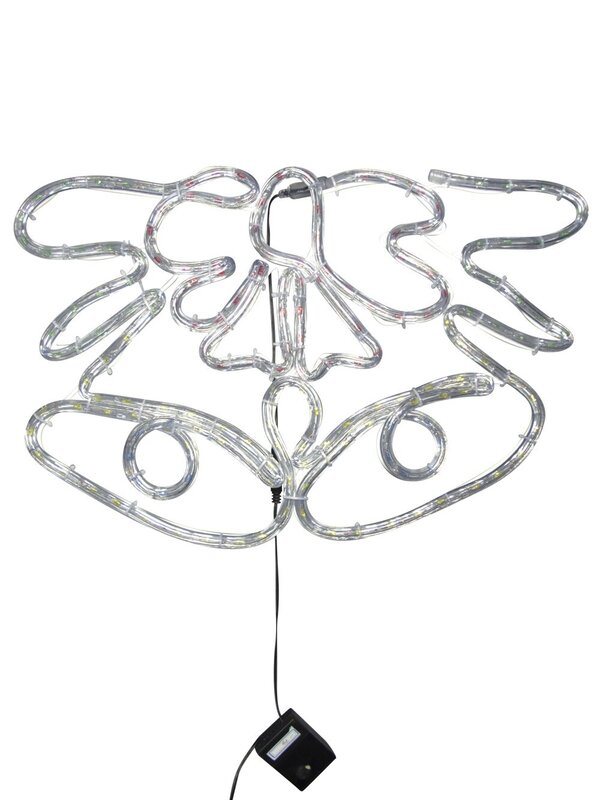Orange Dual Christmas Bell With Ribbon LED Rope Light Silhouette - 52cm — image 5