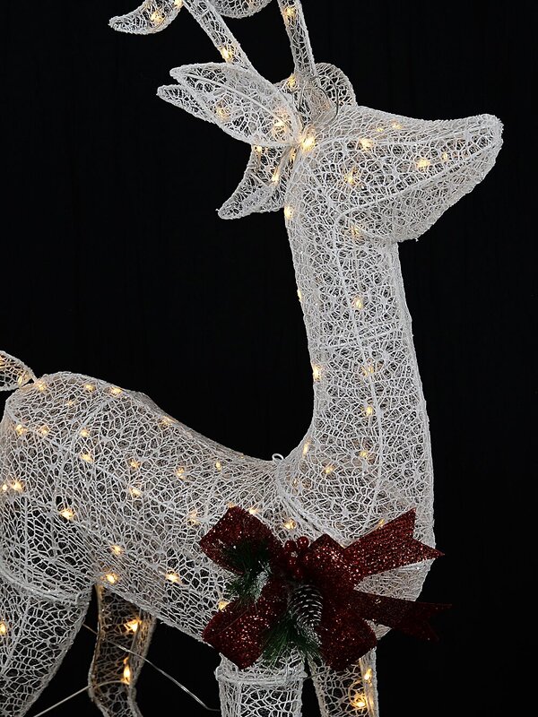 Outdoor 3D Warm White Dynamic Mesh Reindeer Family LED Display Set | 1.6m — image 5