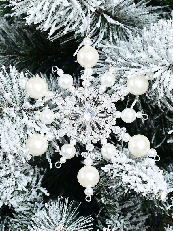 Pearl Filigree Star Snowflake Whimsical Essential Ornament | 15cm — image 2