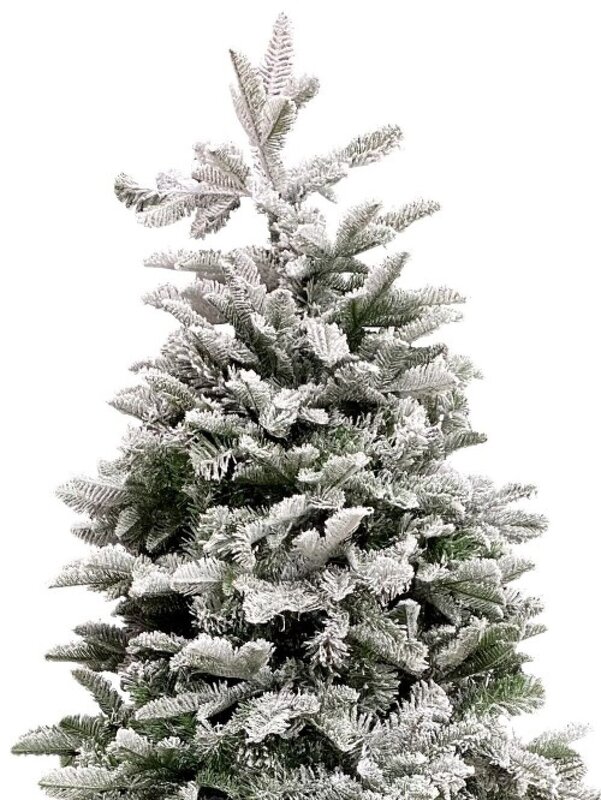 Perisher Snow Moderately Flocked Green Christmas Tree With 764 Tips - 1.8m — image 2