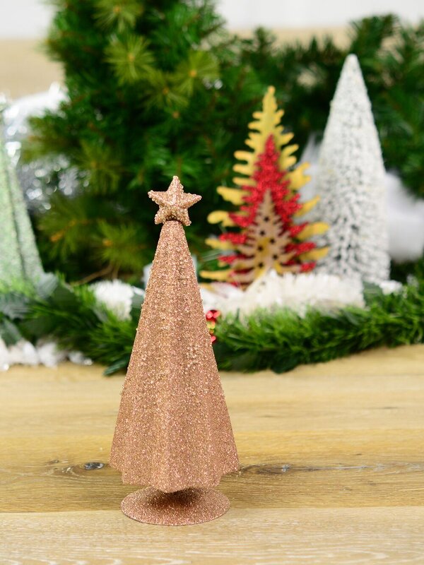 Pink Conical Shape Table Top Christmas Tree - 28cm