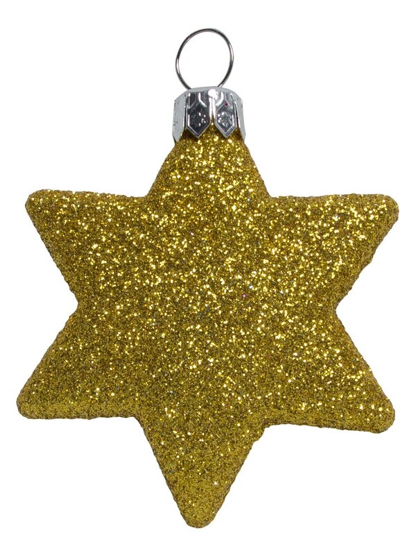 Pink, Peppermint & Gold Glittered Star Decorations - 8 x 65mm  — image 4
