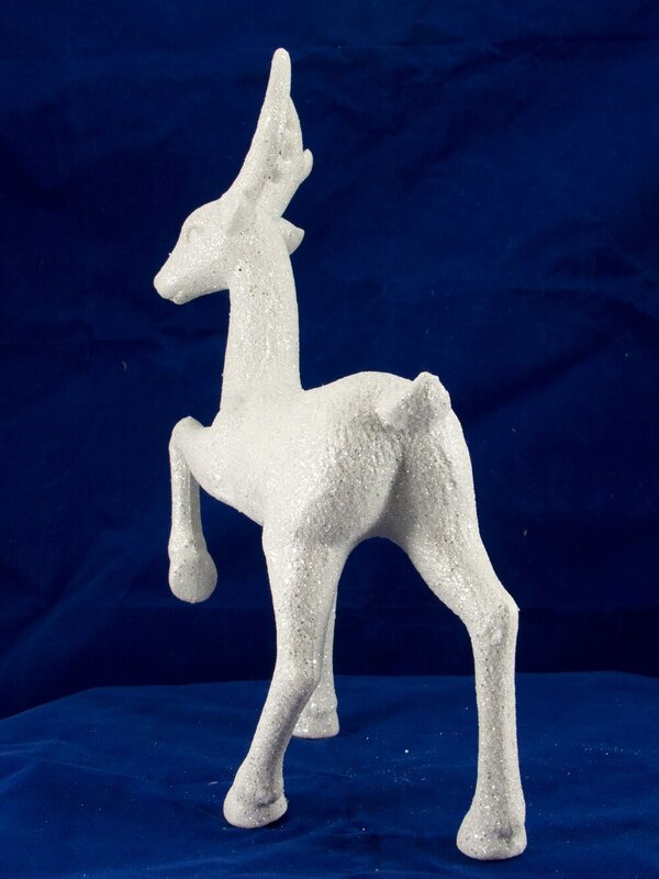 Prancing Glittered Reindeer Ornament - 28cm