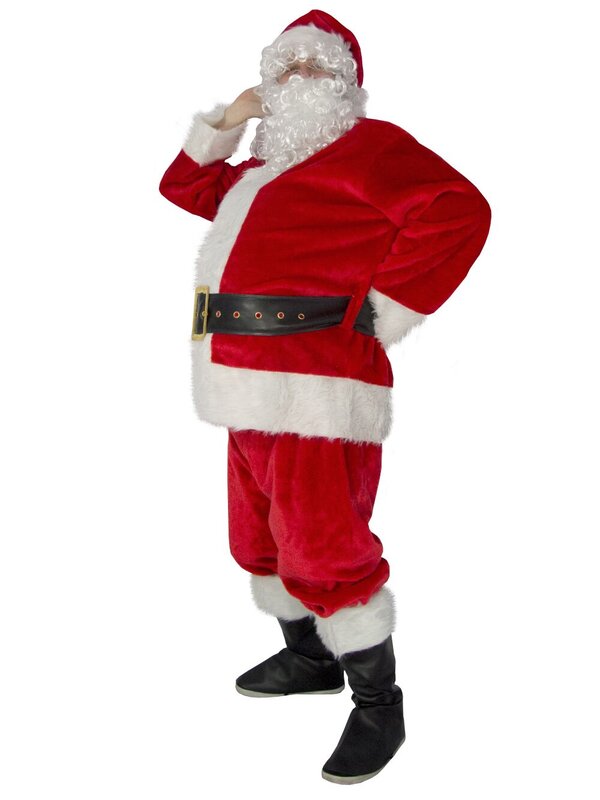 Premium 7 Piece Jolly Santa Suit Complete Costume Set | One Size Fits Most — image 7