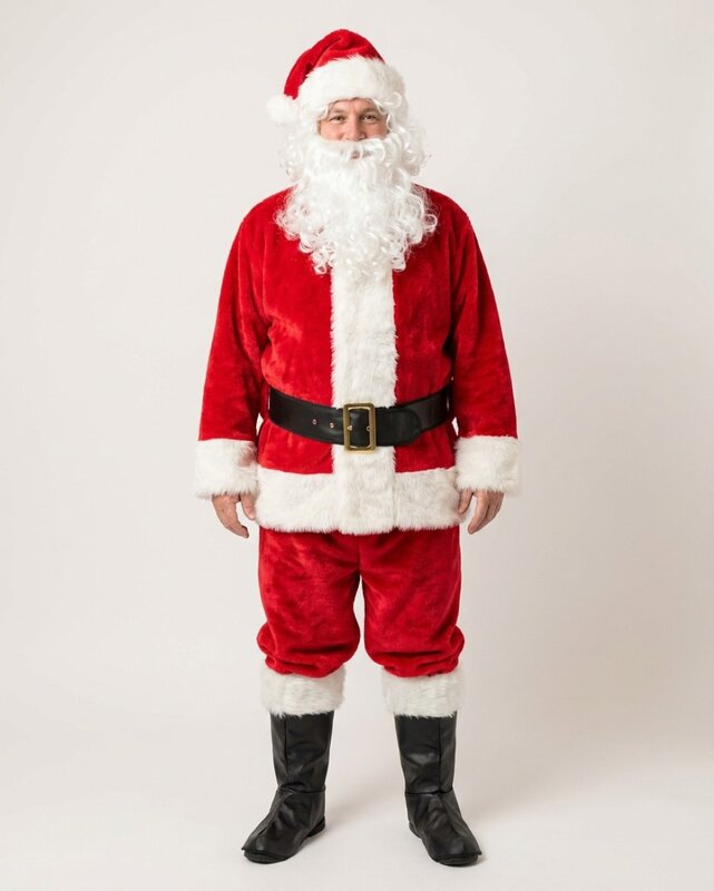 Premium 7 Piece Jolly Santa Suit Complete Costume Set | One Size Fits Most — image 3