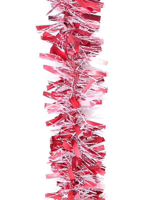 Premium 9ply Red & Clear Thick & Thin Fir Christmas Tinsel | 2m x 90mm — image 7