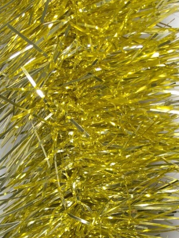 Professional 8ply Gold Metallic Fir Needle Christmas Tinsel | 5m x 15cm — image 4