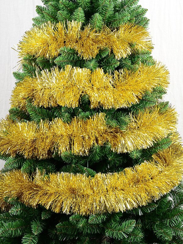 Professional 8ply Gold Metallic Fir Needle Christmas Tinsel | 5m x 15cm — image 2