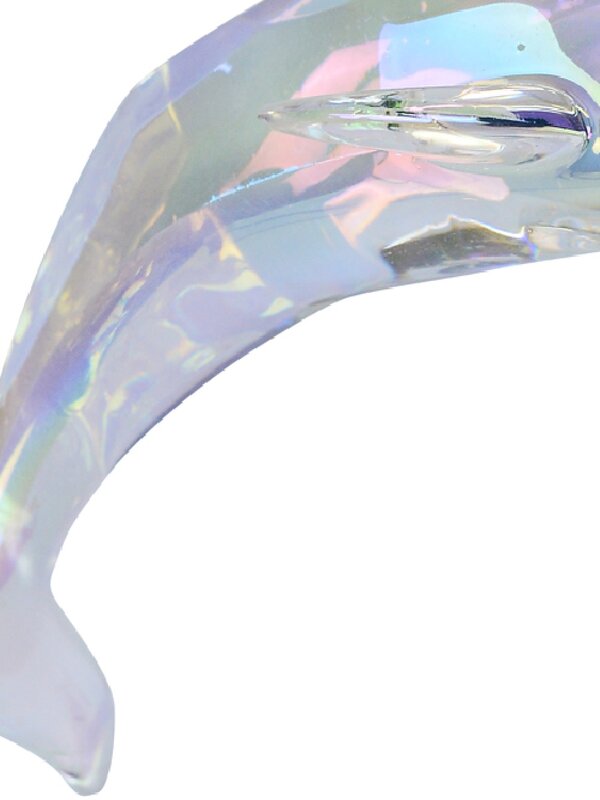 Radiant Iridescent 3D Leaping Dolphin Whimsical Essential Ornament | 80mm — image 3