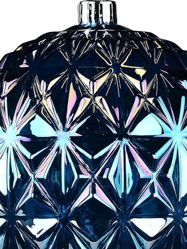 Rainbow Dynamic Signature Iridescent Geometric Textured Bauble | 12cm — image 3