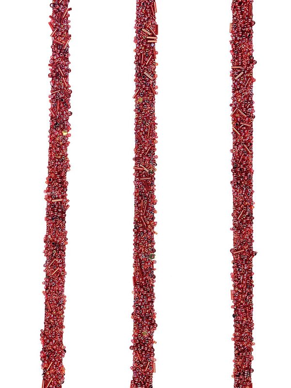 Red Beaded Woven Ribbon Dynamic Drape Garland | 1.8m — image 3