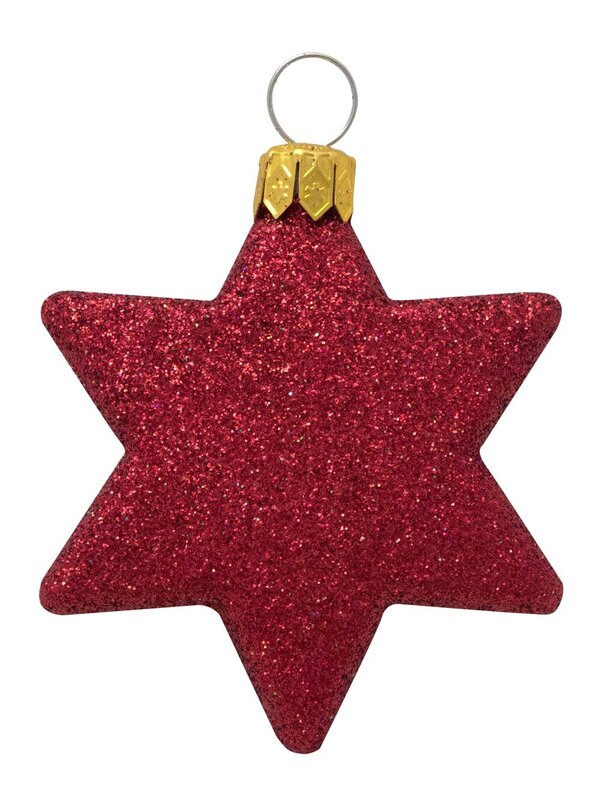 Red Emerald & Gold Bauble & Star Decorations - 34 x 60mm Bauble & 16 x 65mm Star — image 10