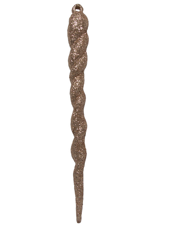 Red, Emerald Green & Gold Glittered Icicle Decorations - 12 x 13cm — image 3