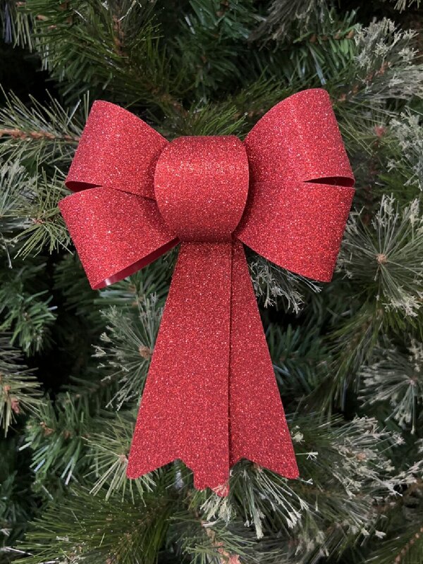 Red Glitter Timeless Signature Structured Bow | 24cm — image 2