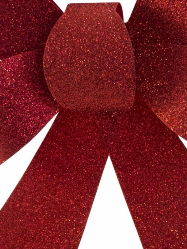 Red Glitter Timeless Signature Structured Bow | 24cm — image 3
