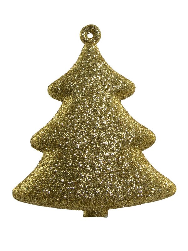 Red & Gold 3D Tree Hanging Decorations - 4 x 70mm