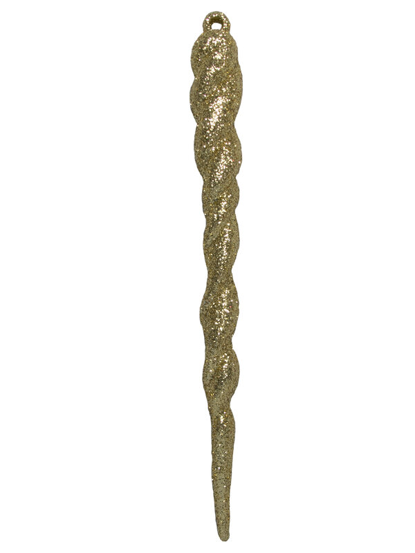 Red & Gold Glittered Icicle Decorations - 12 x 13cm — image 2