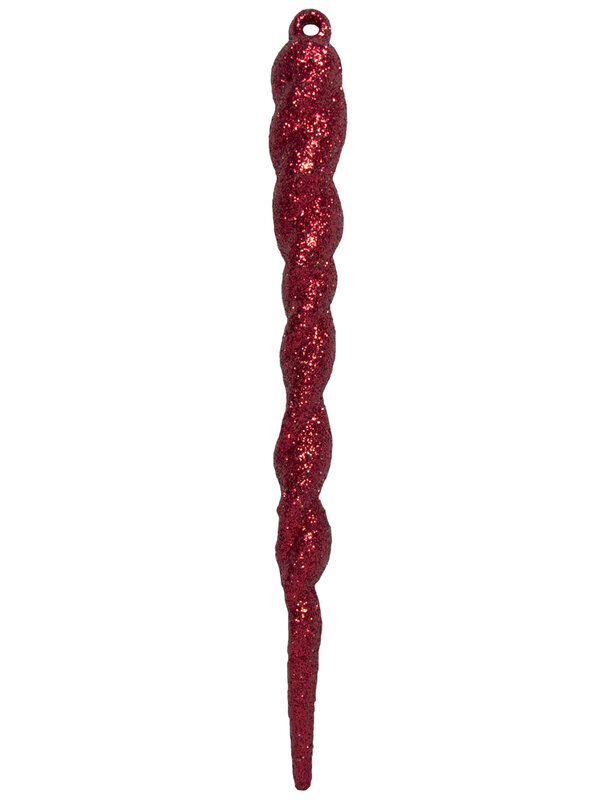 Red & Gold Glittered Icicle Decorations - 12 x 13cm — image 3