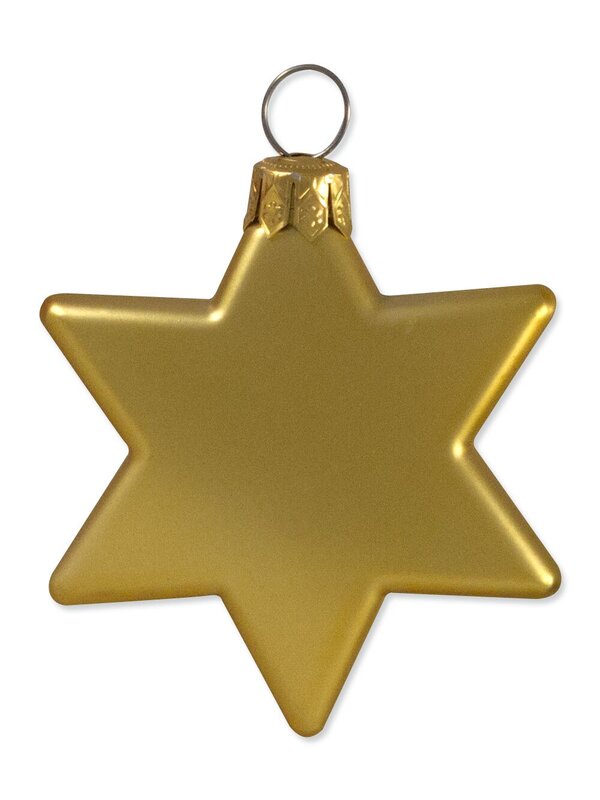 Red Gold & Green Metallic & Matte Star Decorations - 20 x 65mm