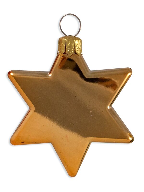 Red, Gold & Green Star Decorations - 8 x 65mm — image 2